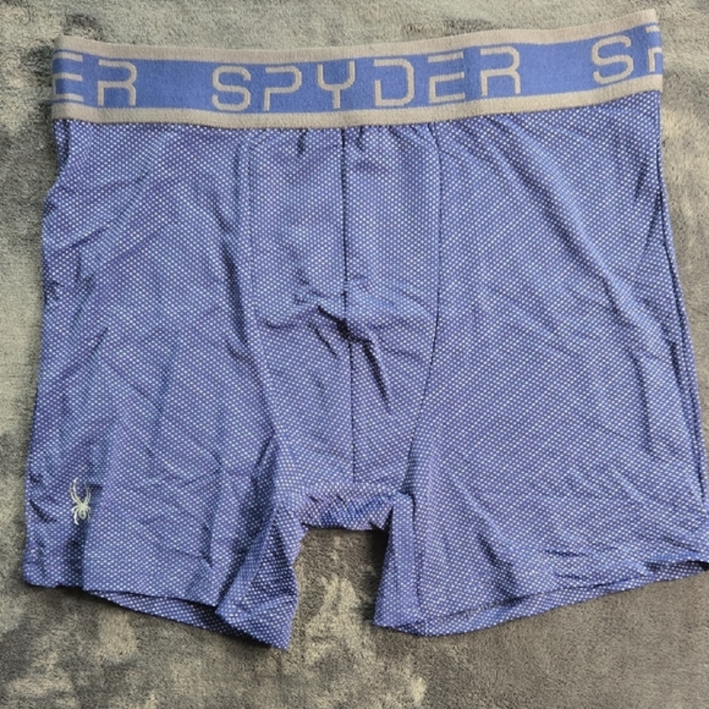 Spyder Blue Boxer Briefs Soft Stretchy Fabric
